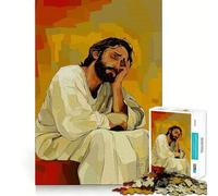 Original Jesus in Thoughts 1000-piece Puzzle for Teenagers Logic Boost Toy Tension Relief Quality Edge Santa Wish Item (38x26cm)
