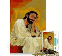 Original Jesus in Thoughts Jigsaw Puzzles for Adults 1000 Pieces Strengthen Memory Family Bond Clean Edge Birthday Gift (50x75cm)