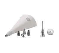 ORIGINAL KAISER 8-Piece Icing Bag XL Set Including Filling Nozzle 4 mm Stainless Steel 6 Different Nozzles Reusable Ideal for Decorating and Filling Pastries