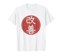 Original Kaizen Kanji Calligraphy Distressed Kaizen T-Shirt