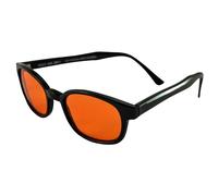 Original KD Sunglasses Orange Lens Biker Driving Glasses, Black Orange, Standard