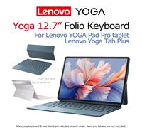 Original Lenovo 12.7'' Yoga Tab Plus Keyboard for TB520 YOGA Pad Pro Tablet Back Shell Multi-angle 12.7-inch Magnetic Adjustable Misty Sea Blue