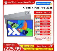 Original Lenovo Xiaoxin Pad Pro 2025 12.7 inch Tablet Global ROM Dimensity 8300 2.9K 144Hz Display 10200mAh Android 14 Pad PC Sold out