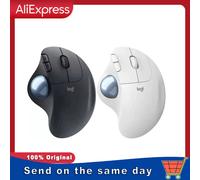 Original Logitech Ergo M575 S Wireless Trackball Mouse Ergonomic Mouse Professional Drawing Laser Mice for PC Laptop iPad Black