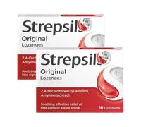 Original Lozenges Sore Throat Relief 16pk x 2 Compatible with Strepsils Fast Acting Antiseptic Sweets with Welari Thank You Card | (2 Pack)