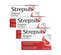 Original Lozenges Sore Throat Relief 16pk x 3 Compatible with Strepsils Fast Acting Antiseptic Sweets with Welari Thank You Card | (3 Pack)