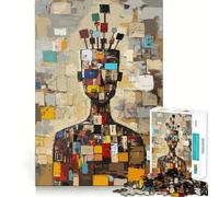 Original Man Pinned to Thoughts 1000 Piece Jigsaw Puzzles for Adults Jigsaw Enhance Memory Gentle Leisure Firm Cut (50x75cm)