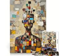 Original Man Pinned to Thoughts 1000 Piece Jigsaw Puzzles for Adults Jigsaw Enhance Memory Gentle Leisure Firm Cut (50x75cm)
