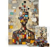 Original Man Pinned to Thoughts 1000 Piece Jigsaw Puzzles for Teenagers Jigsaw Logic Ability Toy Soft Relax Accurate Cut Cherished Gift (38x52cm)