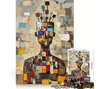 Original Man Pinned to Thoughts Jigsaw Puzzles for Adults 1000 Pieces Fine Logic Toy Casual Relax Neat Edge Fine Art Piece (38x26cm)