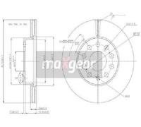 Original Maxgear Brake Disc 19-3238 for Audi Seat Skoda VW