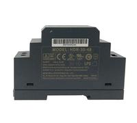 Original Mean Well HDR-30 Series DIN Rail Power Supply 110V/220VAC to 5V 12V 15V 24V 48V DIN Rail Ultra Slim Step Shape Power Supply Isolated LPS CE UL Transformer (HDR-30-48(48V 0.75A))
