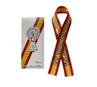 Original measuring tape of the Virgin of the Pilar. Spanish Flag Bracelet Our Lady of the Pilar., (ROJIGIGUALDA) Reddish, 40