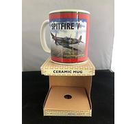 Original Metal Sign Co Supermarine Spitfire V Retro Art Ceramic Mug in Gift Box
