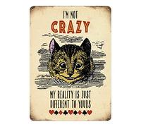 Original Metal Signs Crazy - large Large Metal Sign, 40cm x 30cm