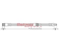 Original Metzger Brake Hose 4110266 for Mitsubishi Smart
