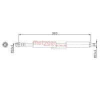 Original METZGER Brake Hose 4118574 For Mercedes-Benz