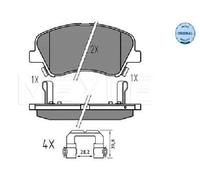 Original MEYLE Brake Pad Set Disc Brake 025 222 2818 for Hyundai KIA