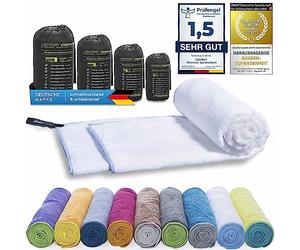 Original microfiber backpack sports towel for women and men travel towel extremely quick-drying sports beach and bath towel absorbent, light and antibacterial different sizes (200x100cm, White)