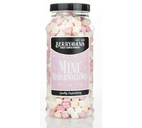 Original Mini Marshmallows Mini Mallows Retro Sweets Gift Jar By Berrymans Sweet Shop - Classic Sweets, Traditional Taste.