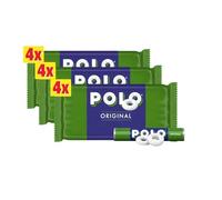 Original Mint Sweets Polos Multipack - 3 Packs (4 Tubes Each), Classic Mint Flavour, Individually Wrapped, 12 Total Tubes