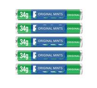 Original Mint Tubes, 5 x 34g Rolls Multipack - Peppermint Mints Sweets for Your Fresh and Minty Breath - Iconic Retro Hard Candy Sweets