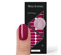 Original Miss Sophie Nail Foils Very Berry I 24 ultra-thin nail polish strips single color I For fingernails & toenails I Holds on natural as well as painted, acrylic, gel & shellac nails