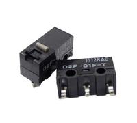 Original Mouse Microswitch D2F-01F-T Japan Gray 10M Clicks Mouse Micro Switches Button Mouse Maintenance Microswitch Original Mouse Micro Switches D2F-01F-T Limit Switches 10 Million Clicks 0.75N