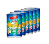 Original Mushy Peas 300g X Pack Of 6 - Add Some British Grown, Green Vegetables To Mealtimes With Delicious Original Mushy Peas - Perfect With Traditional Fish And Chips!