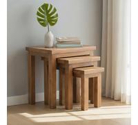 Original Nest of Tables - Set of 3 - Rustic Oak