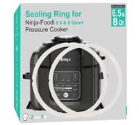 Original Ninja Foodi Sealing Ring Silicone Gasket for Ninja Foodi FD401/FD302/OS401/OS301/OP401/OP302 Pressure Cooker 6.5 Qt and 8 Quart Replacement Gasket Air Fryer Parts - 2 Pack