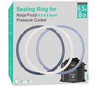 Original Ninja Foodi Sealing Ring Silicone Gasket for Ninja Foodi Pressure Cooker 6.5 Qt and 8 Quart FD401/FD302/OS401/OS301/OP401/OP302 Replacement Gasket Air Fryer Seal Ring Parts - 3 Packs