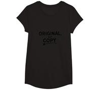 Original, Not Copy: Stand Out Authenticity Statement T-Shirt, Girls, Black, Medium