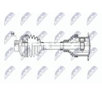 Driveshaft Front Axle Manual Transmission NPW-AU-009 NTY for AUDI A5 A4 B8