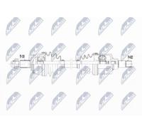 Original NTY Drive Shaft NPW-CT-069 For Citroën Peugeot