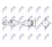 Original NTY Drive Shaft NPW-FT-092 For Fiat