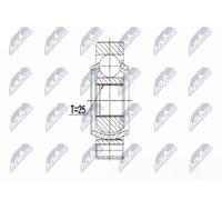 NTY CV Joint Kit NPW-BM-068 - Rear Axle Right Driveshaft Joint for BMW X1 E84 08-