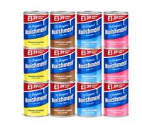 Original Nurishment High Protein Drink Variety Pack 12 x 400g - Mixed Flavours Vanilla, Strawberry, Chocolate & Banana - Ready to Drink Energy & Nutrition Shake - Source of Protein & Vitamins