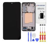 Original OEM Quality for Samsung Galaxy S25 Screen Replacement - OEM Quality US Version Replacement Kit with 6.2-inch AMOLED Display, Touch Digitizer with Silver Frame