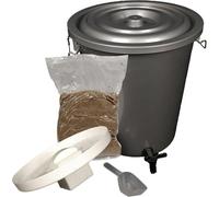 Original Organics 27L Bokashi Compost Bin - Indoor Kitchen Food Waste Composter With Tap & 1Kg Bokashi Bran