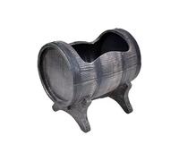Original Organics Decorative Plant Box Barrel Effect Planter - Oak Brown (Small 30cm)