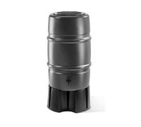 Original Organics Harcostar 227L Standard Water Butt Kit - Grey Recycled Hdpe, Inc Stand, Hose Coupler Tap, Diverter & Child Safe Lid