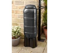 Original Organics Mini Rainsaver 100L Slimline Water Butt Kit - Black Recycled Hdpe, Includes Stand, Tap & Diverter, 100L Capacity