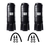 Original Organics Rainfall 100L Water Butt Triple Kit - Black, Includes Stands, Hose Connector Taps, Universal Diverters & Linking Kits