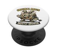 Original Parts Mostly Broken Funny Retro Toaster PopSockets Adhesive PopGrip