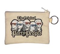 Original Party People Founding Fathers Key Chain Coin Purse Beige