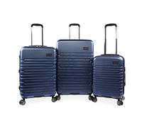 Original Penguin 3 Piece Set Expandable Suitcase with Spinner Wheels, Metallic Blue, 3pc Set, 3 Piece Set Expandable Suitcase with Spinner Wheels