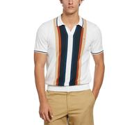 Original Penguin Cotton Vert Stripe Johnny Collar Short Sleeve Polo
