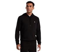 Original Penguin Fleece Hoodie with Sticker Pete logo Black