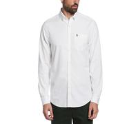 Original Penguin Men's EcoVero™ Oxford Stretch Shirt Long Sleeve 100% Cotton - Bright White